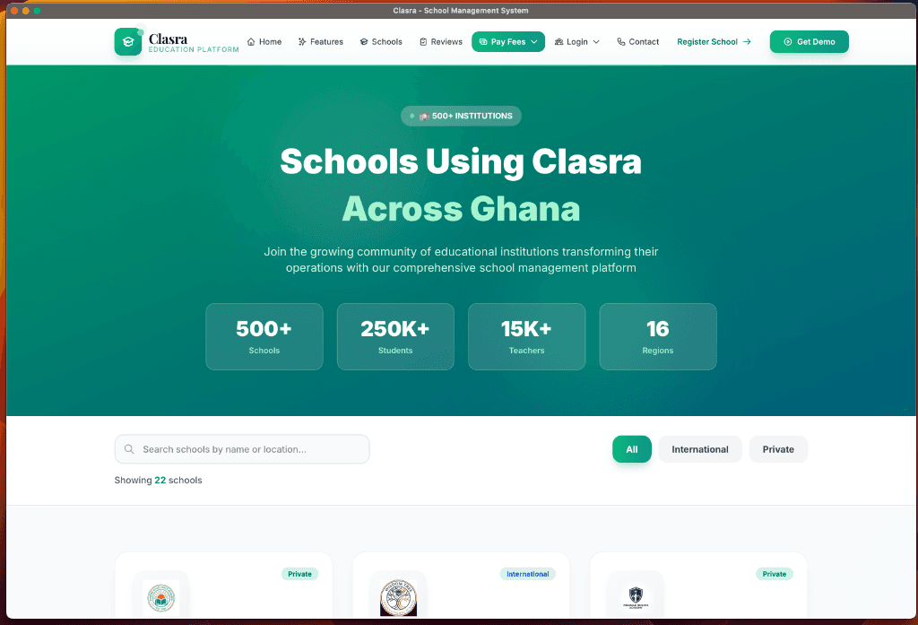 Schools Directory