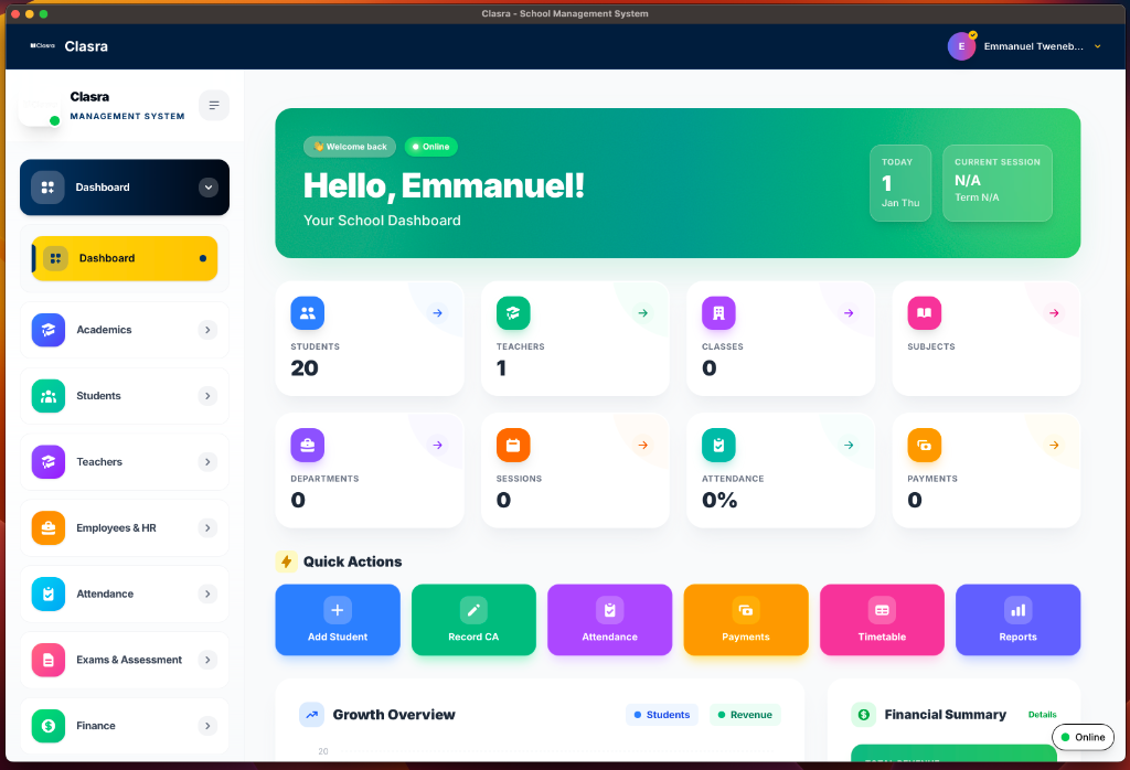 School Dashboard